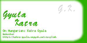 gyula katra business card